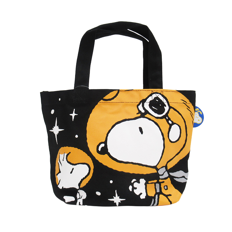 PEANUTS カラーマチ付バッグ アストロノーツBK